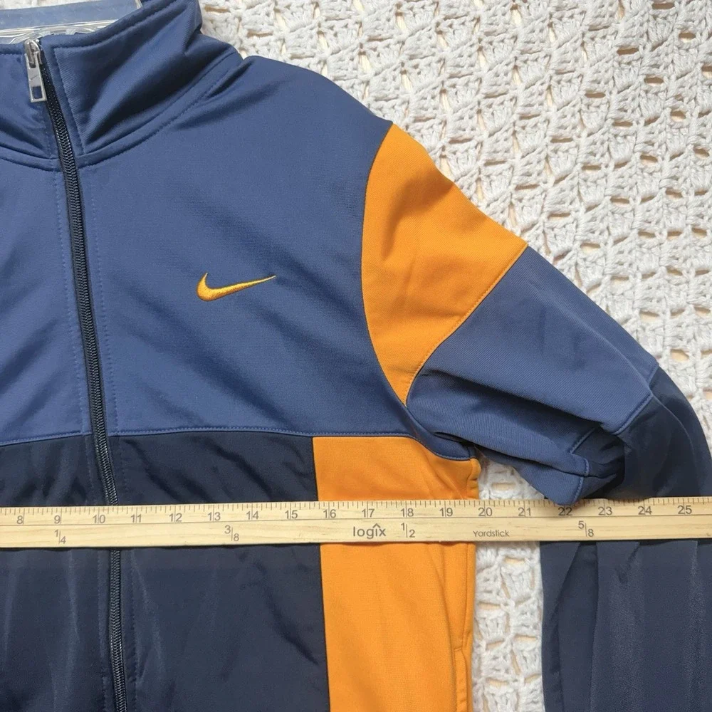 Nike Jacket Men Sz S Blue Yellow Athletic Dept Full Zip Color Block Track Jacket - Picture 6 of 10